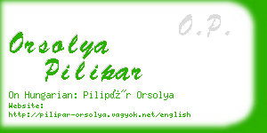 orsolya pilipar business card